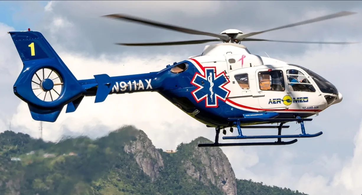 Virtual AeroMed EC135 flying in Puerto Rico