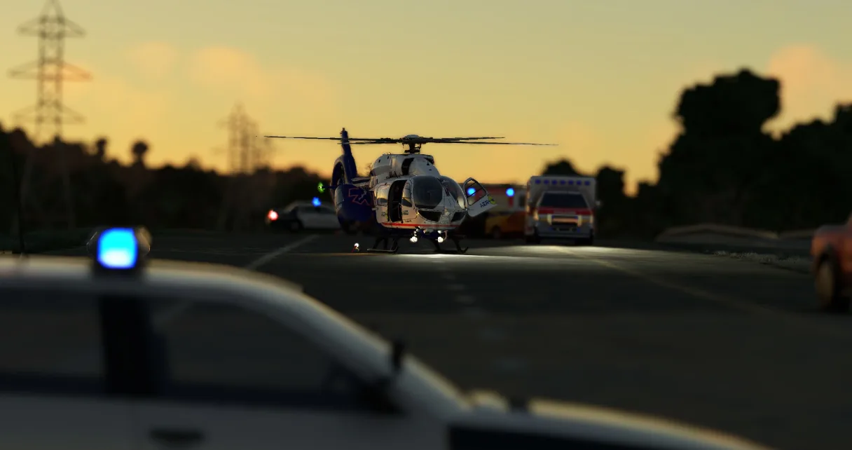 Virtual AeroMed night scene response